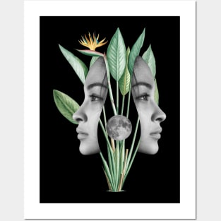 Surreal Floral Collage Art Posters and Art